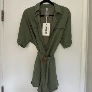 Olive Belted Jumpsuit by Indikah - 8 / M